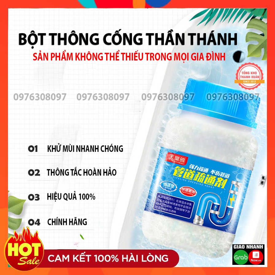 Bột Thông Tắc Cống Cực Mạnh Thông Tắc Cống, Đường Ống, Bồn Cầu, Bồn Rửa Mặt ❤️RẺ VÔ ĐỊCH❤️ Hàng Chính Hãng
