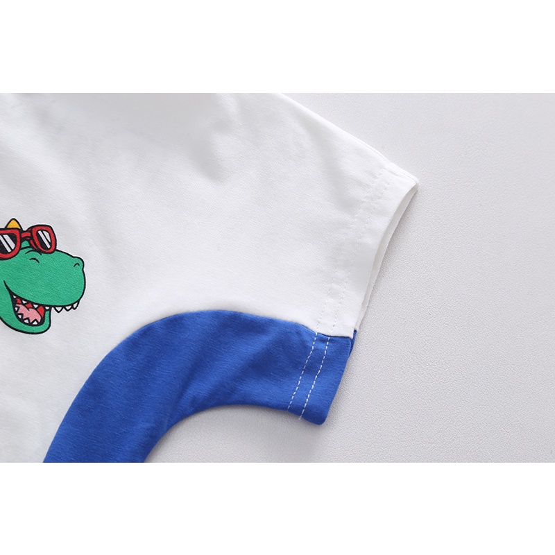 Set Đồ Thể Thao 2 Món Bằng Vải Cotton In Họa Tiết Lá Thời Trang Cho Bé Trai Sơ Sinh