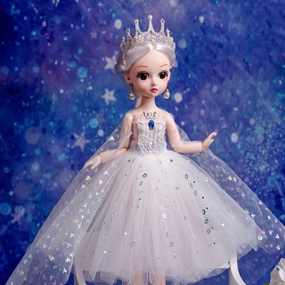 Búp bê barbie. đồ chơi búp bê công chúa tuyết cao 30cm. có nhạc. có khớp