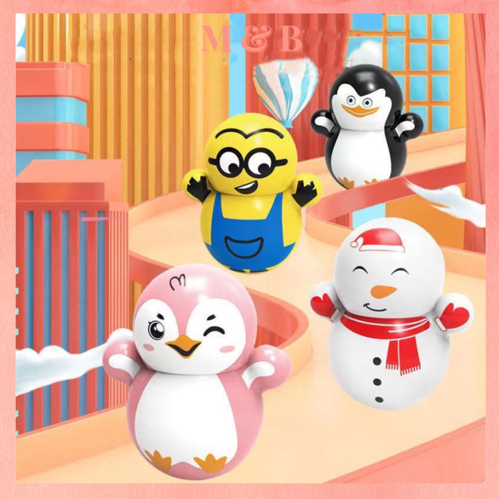 Lật đật mini, đồ chơi lật đật mini cho bé cute dễ thương kiểu dáng Squid game Doremon Pikachu Phi hành gia đáng yêu