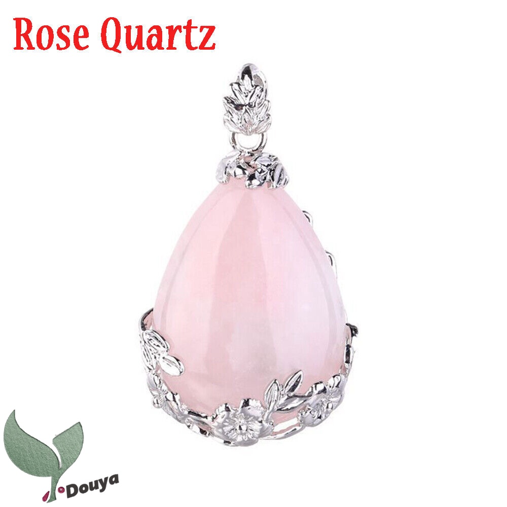 Vòng cổ Mặt Đá Thạch Anh Hình Giọt Nước