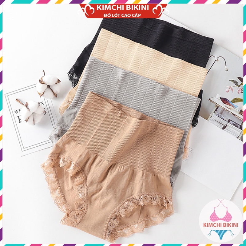 Set 10 Quần lót nữ lưng cao ôm bụng gen bụng KIMCHIBIKINI Combo 10 quần nhỏ nữ nâng mông mềm mại thoáng mát QL020