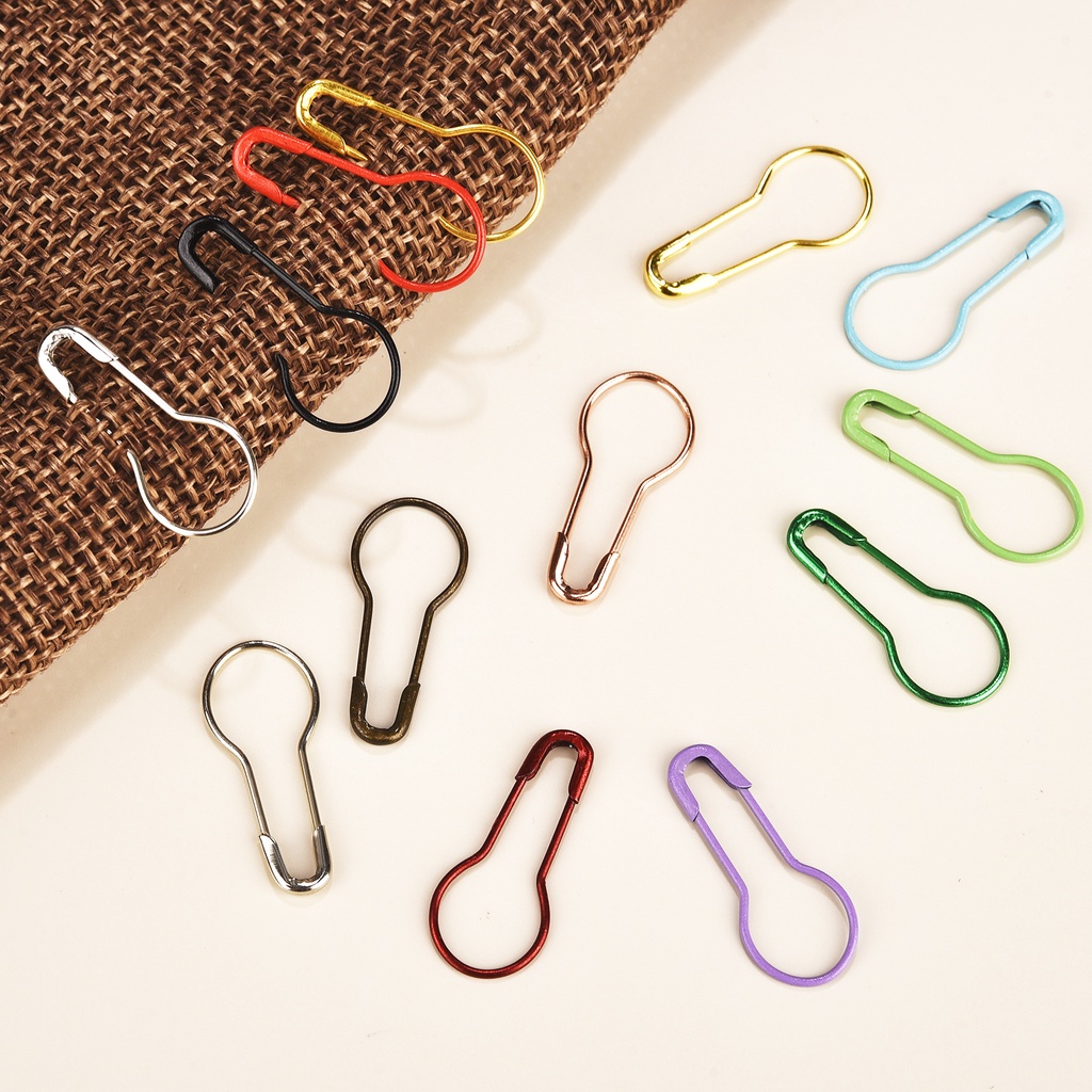 100 CÁI MIX AN TOÀN PIN Kim loại Palăng Pins Móc khóa đan chéo đánh dấu clip Hangtag DIY Công cụ may kim