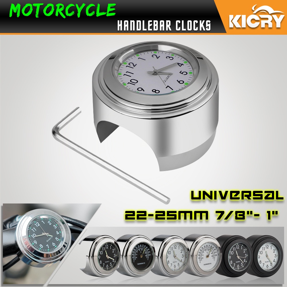 Đồng Hồ Hợp Kim Nhôm Chống Thấm Nước Gắn Tay Lái Xe Máy Thông Dụng