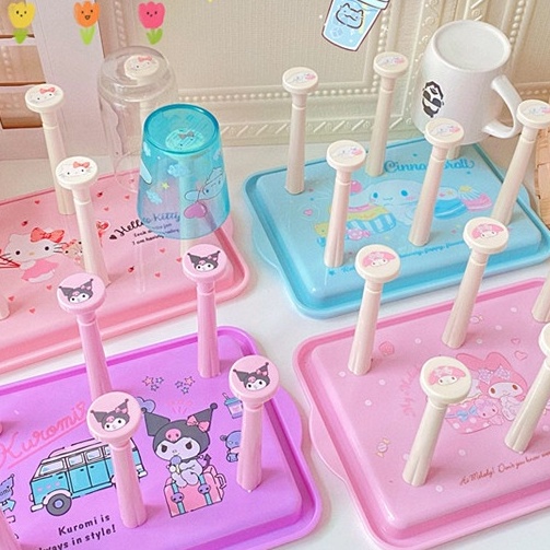 Giá Treo Cốc Thủy Tinh Hình Sanrio My Melody Cinnamoroll Kuromi Hello Kitty Dễ Thương Độc Đáo Làm Quà Tặng Độc Đáo