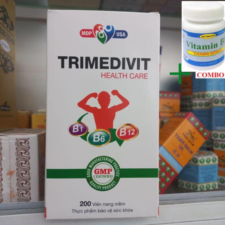 Combo Vitamin B1 chai 100 viên+ Trivitamin 3B bồi bổ sức khỏe, nâng cao thể trạng
