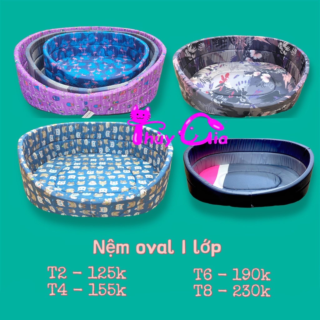 Nệm oval 1 lớp cho chó mèo