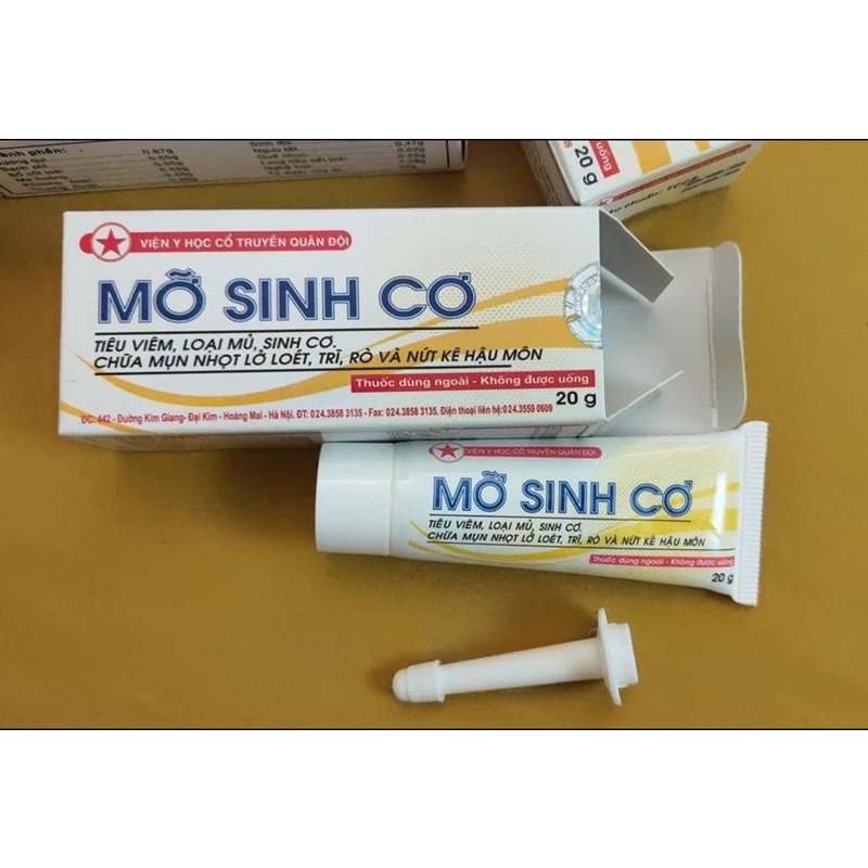 Combo 2 hộp Mỡ sinh cơ bôi trĩ- Sản phẩm Viện YHCTQĐ sản xuất