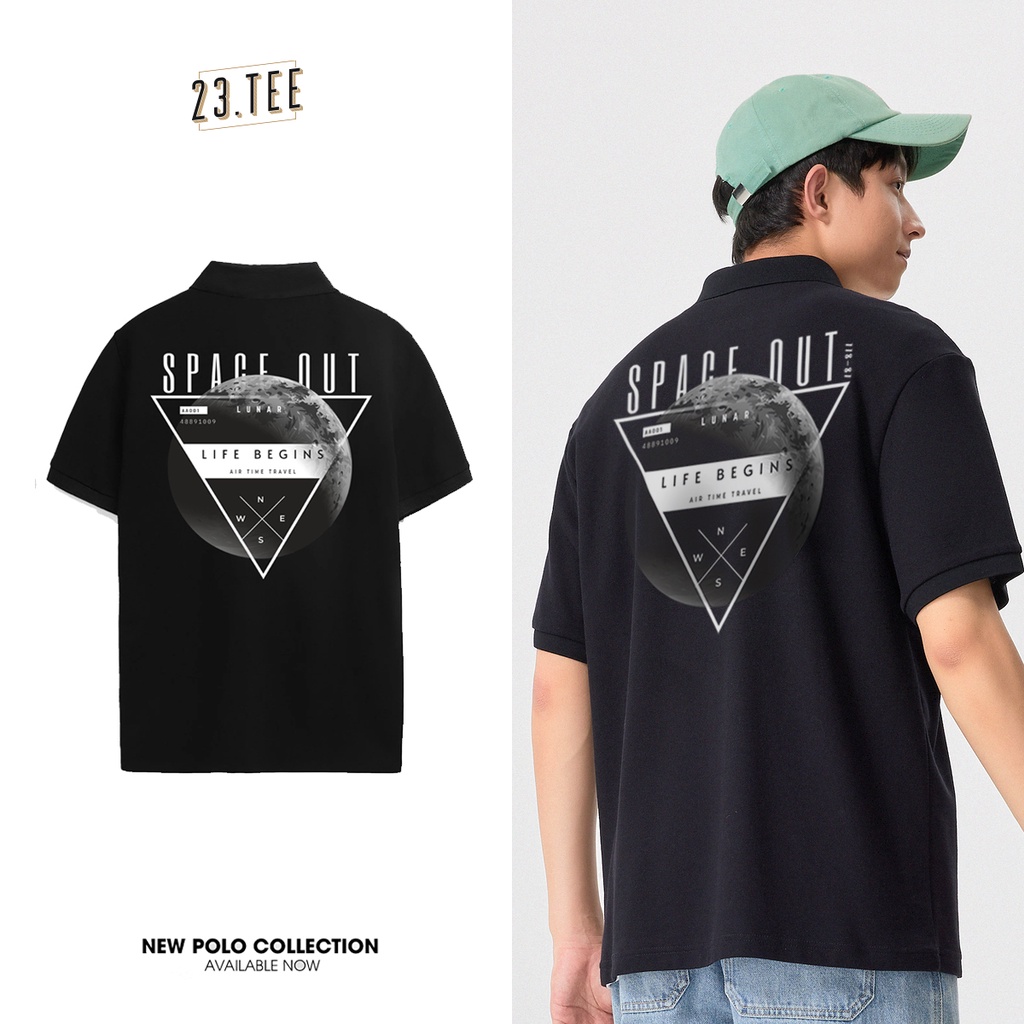 Áo Polo nam cổ bẻ Moon-Spaceout vải cá sấu Cotton xuất xịn,chuẩn form