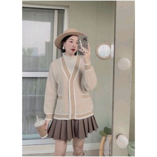 Áo cardigan len lông thỏ