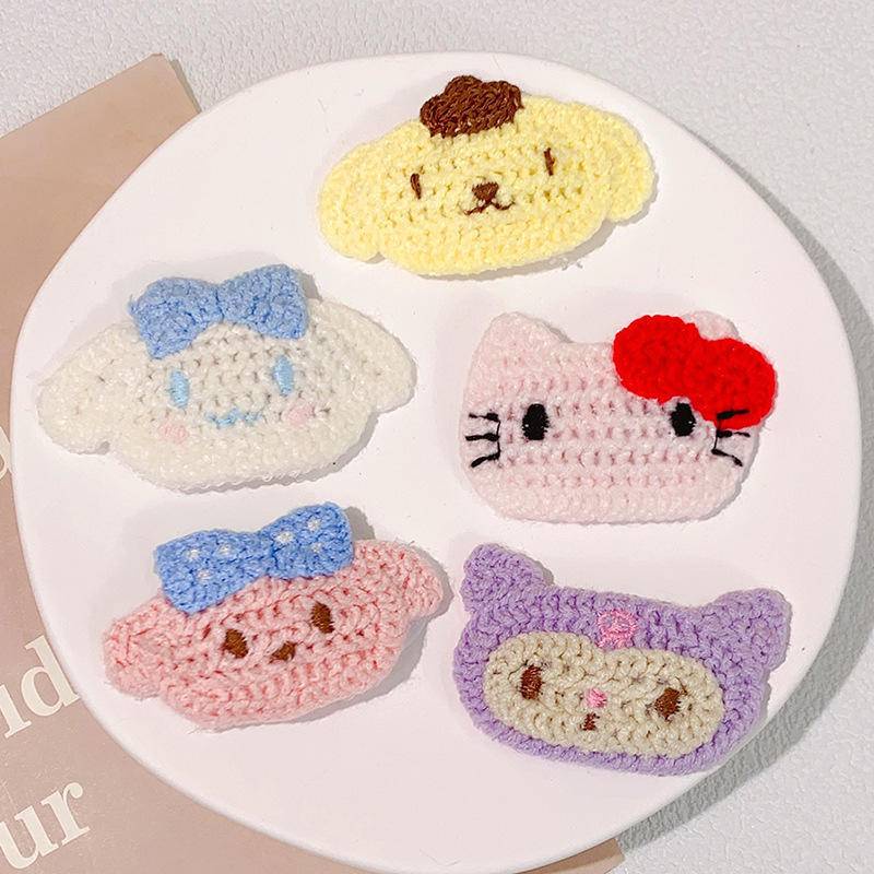 Kẹp Tóc Mái Bằng Len Họa Tiết Hoạt Hình Dễ Thương Cho Bé Gái