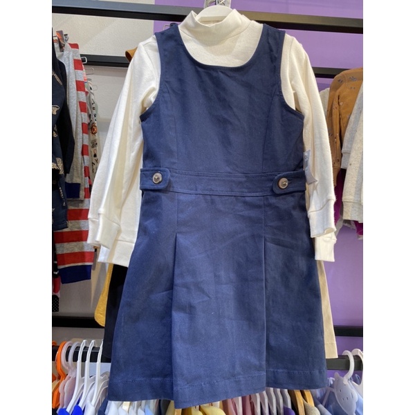 Đầm  liền kaki xuất dư xịn cho bé đi học.