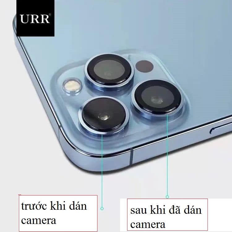 Cường lực bảo vệ camera cho iphone 14 Pro/ 14 Pro Max thương hiệu URR Autobot -Lens camera 2 tầng