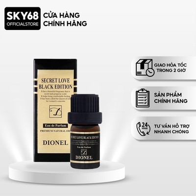 Nước Hoa Vùng Kín Hương Hoa Hồng Ngọt Ngào Lãng Mạn DIONEL Secret Love Original Black Edition Inner Perfume 5ml