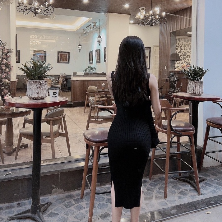 Set Len QCCC Kèm Áo Khoác Ngoài Xinh Xắn Bùi Đượm Concept, Váy Len Body Vải Len Cao Cấp BĐ31