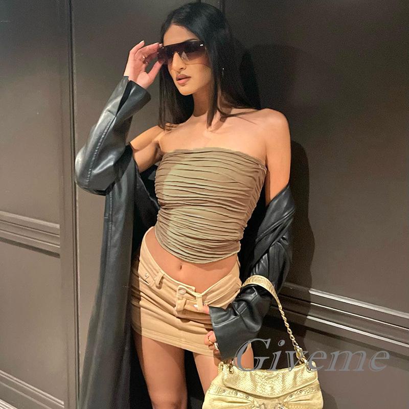 Áo Lửng Không Tay Hở Lưng Thời Trang Quyến Rũ Dành Cho Nữ