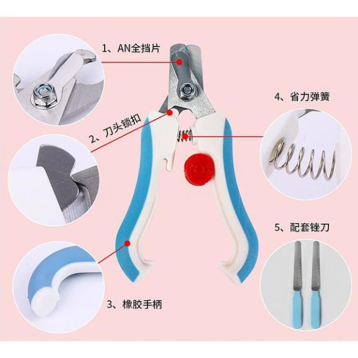 Orgo New- Bộ kìm chó mèo Kéo cắt móng cho chó mèo (2 size) kìm cắt móng và dũa móng cho thú cưng
