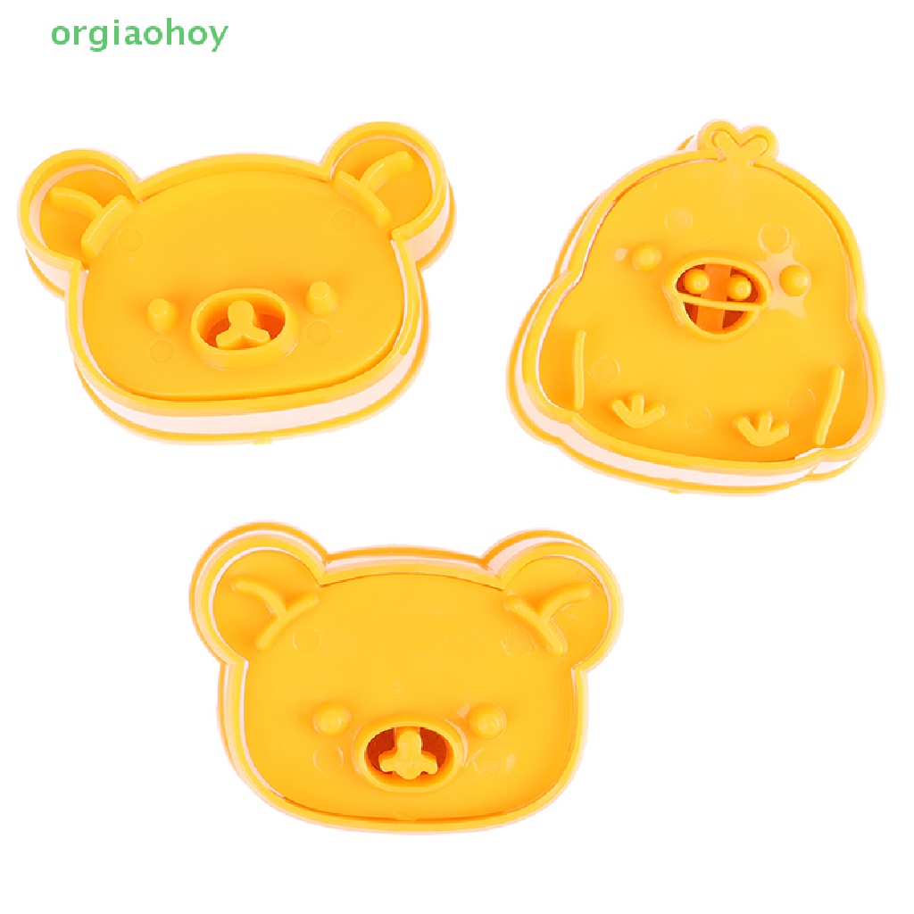 Set 3 Khuôn Dập Nổi Hình Gấu Dễ Thương Dùng Làm Bánh Sandwich