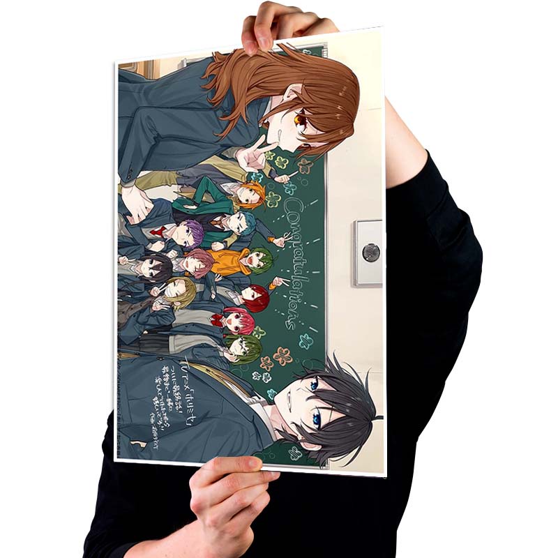 Áp Phích In Hình Anime Horimiya Nhật Bản Chất Lượng Cao Trang Trí Phòng Khách / Quán Bar