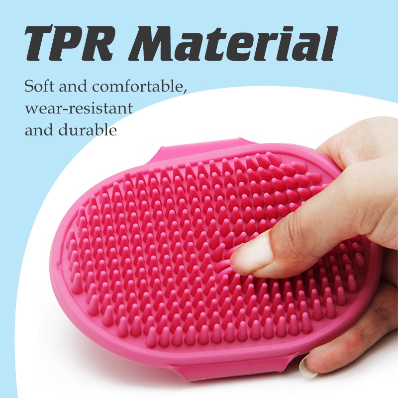 HamshMoc Lược Chải Lông Bằng Cao Su Mềm Mại Mát Xa Có Thể Điều Chỉnh Cho Thú Cưng