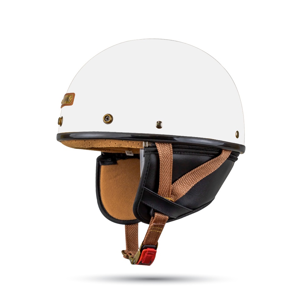 Mũ bảo hiểm 1/2 SRT chính hãng có ốp da Màu mới cực xinh,lót đen bảo hành 12 tháng