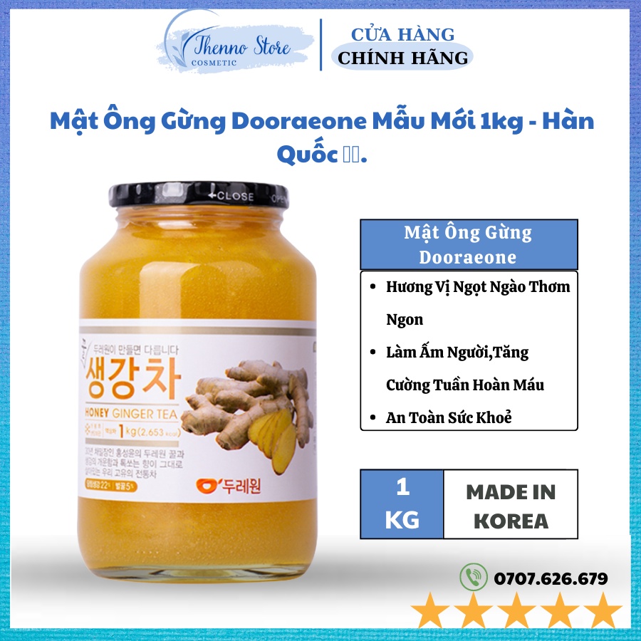 Mật Ông Gừng Dooraeone Mẫu Mới 1kg - Hàn Quốc 🇰🇷.