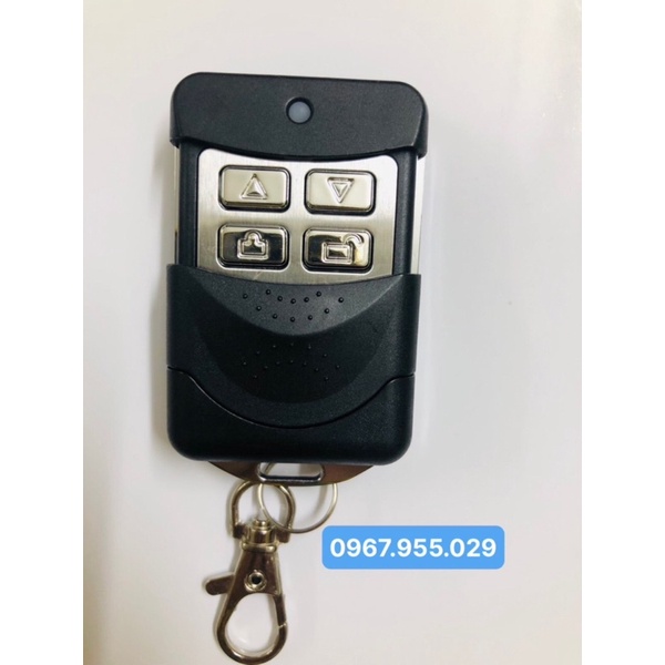 Điều Khiển Cửa Cuốn Inox Xịn tần số 433 mHz, Mã Gạt 8 Số - Remote Sẵn Pin