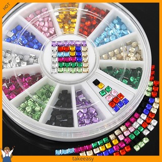 Đá đính trang trí móng tay 3d 3mm 12 màu