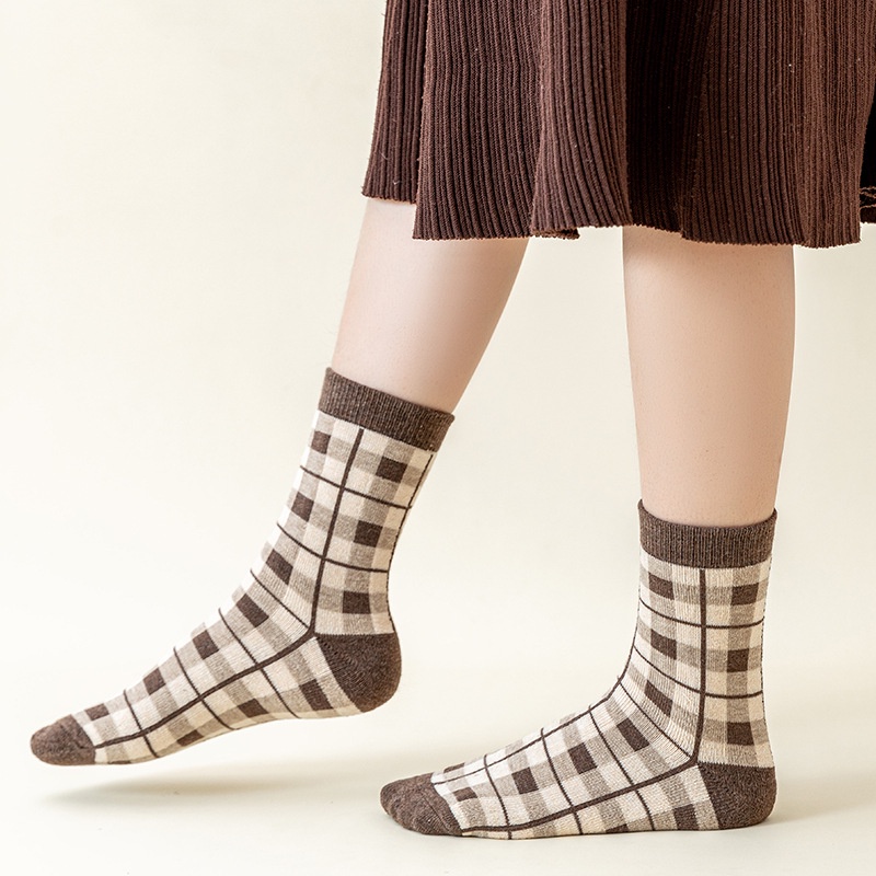 Vớ Cotton Lông Cừu Dày Dặn Giữ Ấm Mùa Thu Đông Phong Cách Nhật Bản Cho Nữ