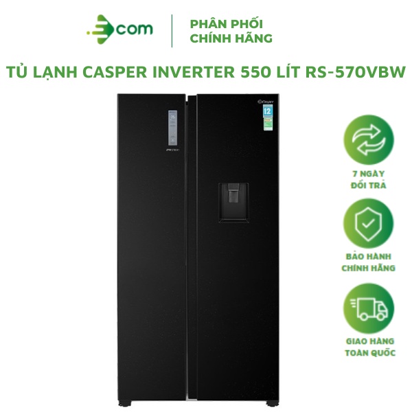 Tủ Lạnh CASPER INVERTER 550 LÍT RS-570VBW - Hàng Chính Hãng, Bảo Hành 2 Năm