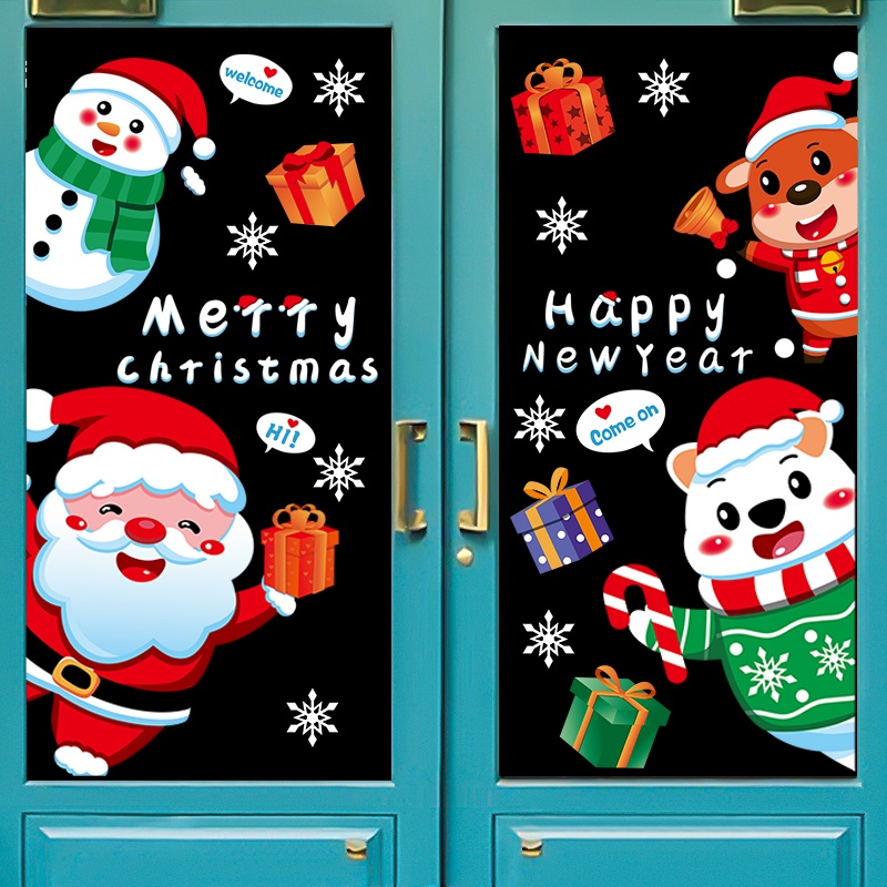 decal noel dán cửa kính trang trí giáng sinh 2024 Dán Cửa Noel 1