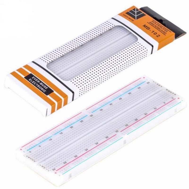 Breadboard MB-102 830 Lỗ 165x55x10mm Board test, cắm linh kiện, bảng mạch thử nghiệm