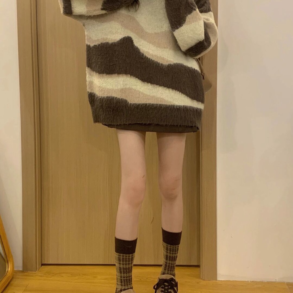 Jiashucheng Áo Sweater Phong Cách Nhật Bản Cổ Điển Thời Trang Thu Đông Dành Cho Nữ