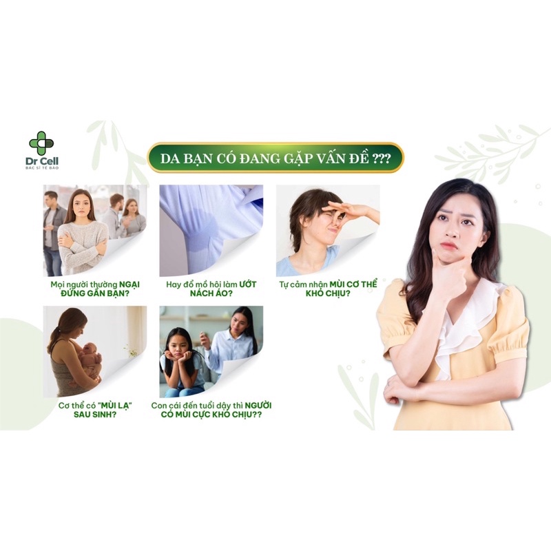 Sạch hôi nách làm sạch mồ hôi, khử mùi thên tự tin Dr.cell 10ml SAN03