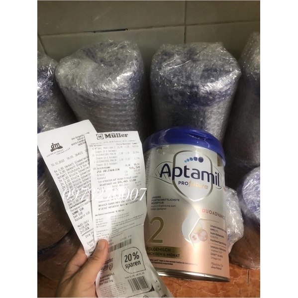 Sữa Aptamil bạc Đức 800gr Hàng Nội Địa Đức, Đi Air