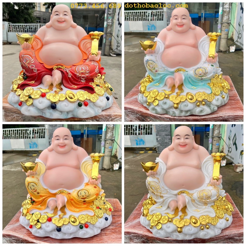 Tượng Phật Di Lặc cao 34 cm nặng 22 kg hàng nhập khẩu Đài Loan thiết kế tinh xảo đẹp mắt