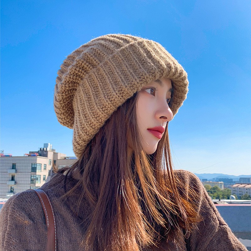 Mũ len BEANIE nam nữ bản to trùm đầu nón len trơn oversize unisex phong cách ullzang Beo Chan