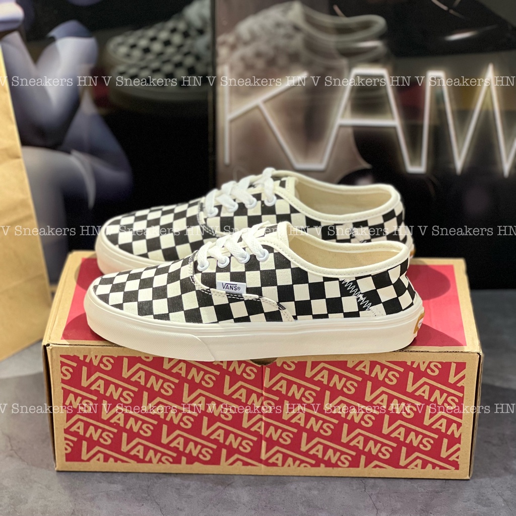 Giày Thể Thao Vans 44 DX Anaheim Factory Caro Black White/Van Kẻ Classic Trắng Đen Nam Nữ