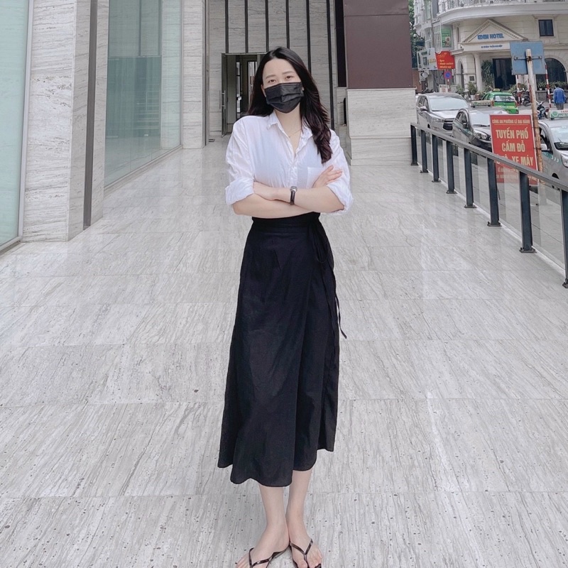 CHÂN VÁY ĐŨI BUỘC EO ULZZANG HÀN QUỐC