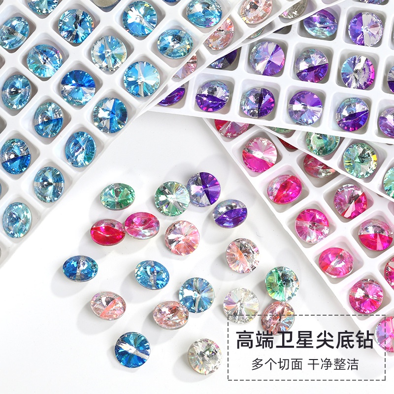 Mới Mũi Khoan Vệ Tinh K9 Đính Đá Trang Trí Móng Tay DIY 10pcs