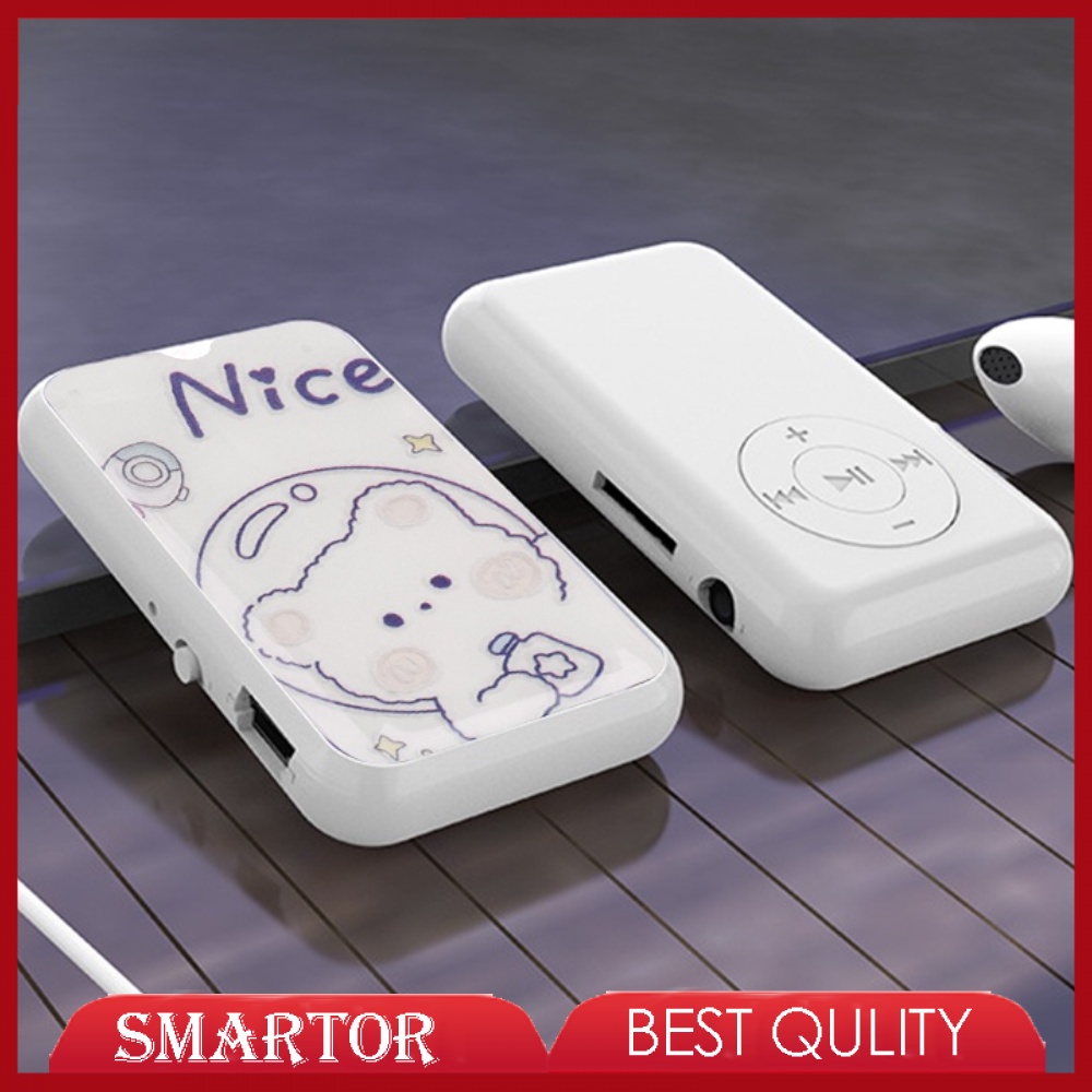 Máy nghe nhạc MP3 mini VIRWIR họa tiết hoạt hình phong cách thể thao cho học sinh