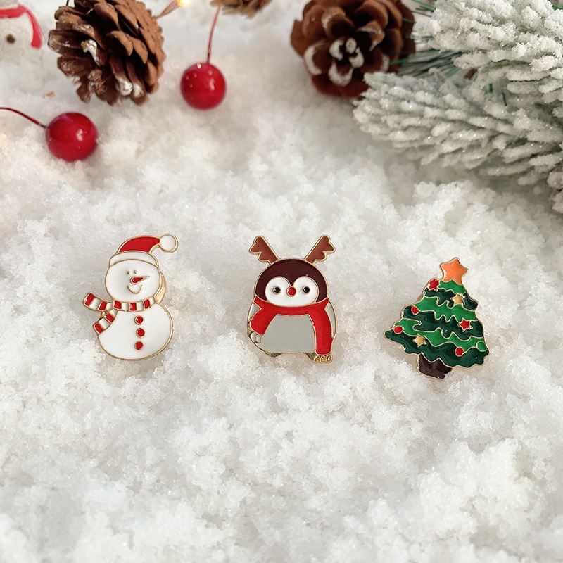 Trâm Cài Áo Chủ Đề Giáng Sinh Thời Trang Dễ Thương Hình Ông Già Noel Tuần Lộc Nhật Bản Và Hàn Quốc Cá Tính Trang Trí Túi Xách