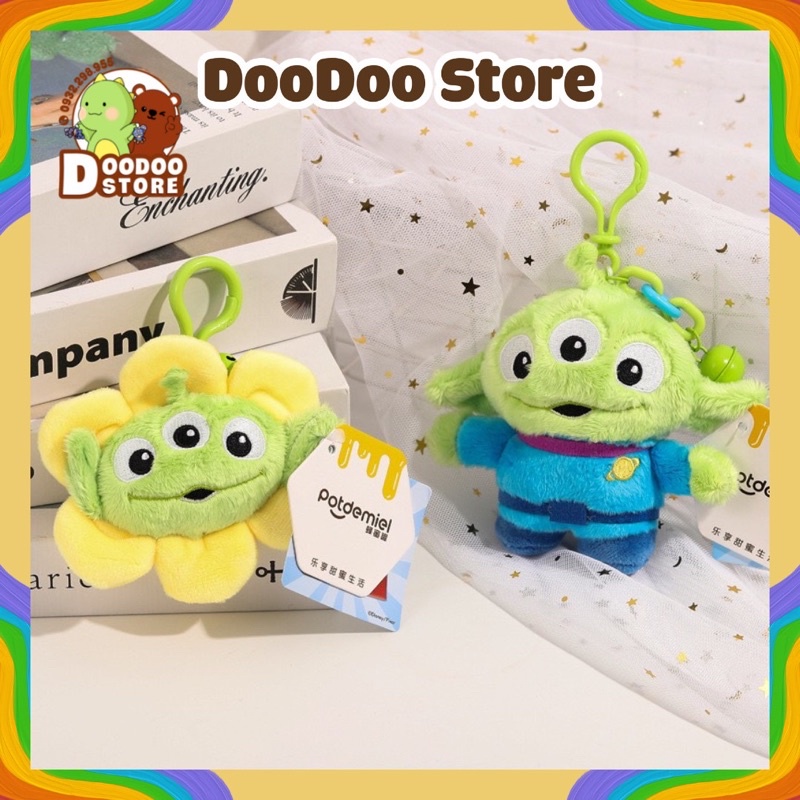 Móc Chìa Khoá Alien Toy Story A79 dễ thương, Móc Khóa Xe/ Balo/ Túi Hoạt hình Alien Xanh