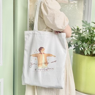 Túi tote túi xách vải Canvas in hình thiết kế có khoá kéo - Euphoria Tote