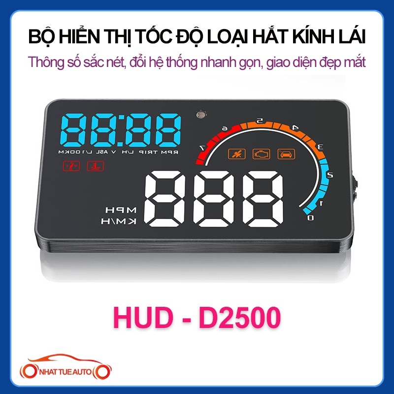 [BẢN NÂNG CẤP][HẢO HÀNH 12 THÁNG]ĐỒNG HỒ CẢNH BÁO TỐC ĐỘ KỸ THUẬT SỐ, CÓ MÀN HÌNH HIỂN THỊ HẮT KÍNH LÁI HUD D2500