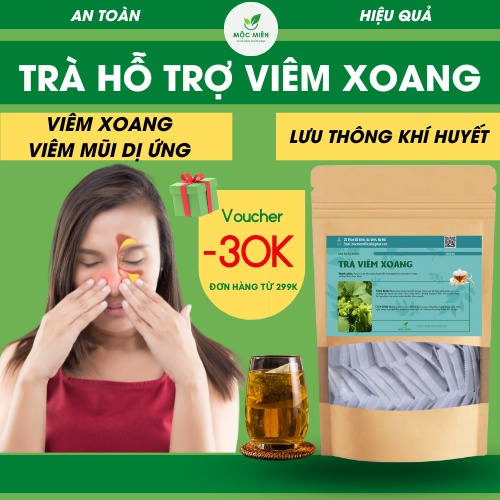 Trà viêm xoang thảo dược dạng túi lọc hỗ trợ đẩy lùi viêm xoang viêm mũi dị ứng giảm nhức đầu giảm tắc mũi sổ mũi