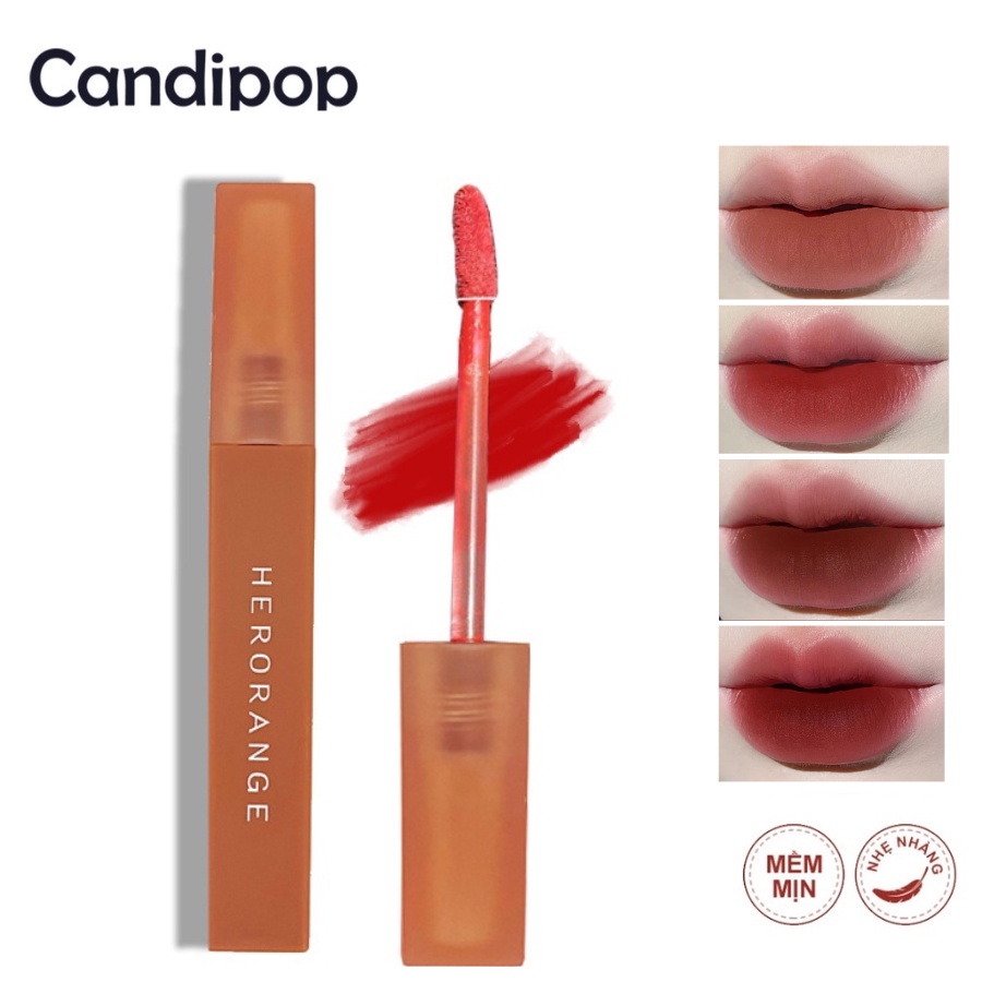 Son kem Herorange màu nhung mịn quyến rũ lâu trôi Candipop