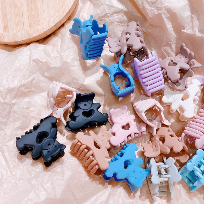 Kẹp Tóc Cao Su Hình Gấu Dễ Thương Phong Cách Nhật Hàn