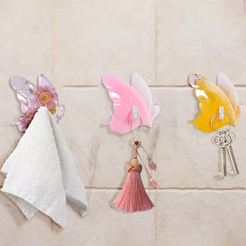 Sa Khuôn Silicon Làm Móc Treo Túi Xách Gắn Tường Hình Bươm Bướm DIY