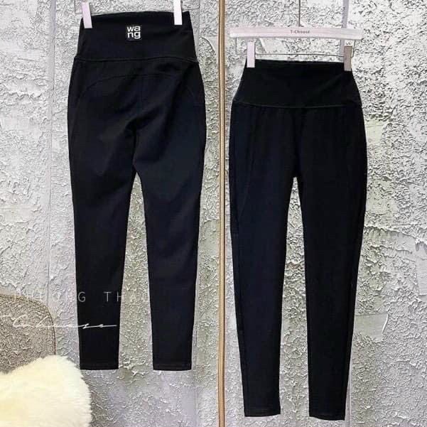 Quần Legging Wang Cạp Cao Nịt Eo Siêu Cấp chất umi Dày Dặn Co Giãn Đa Chiều Tốt-XMNP